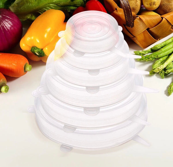 Reusable Stretch Lids - Round - Set of 6