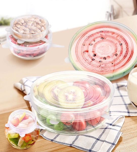 Reusable Stretch Lids - Round - Set of 6