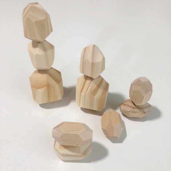 Natural wooden stacking rock - Balancing Stones Kid's Gem Stones