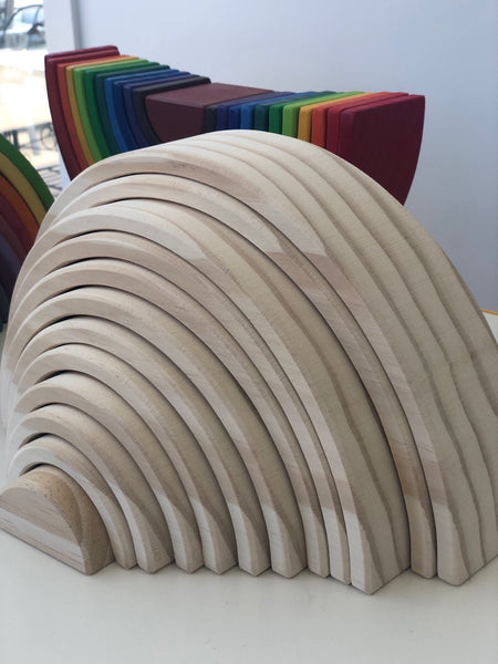 Large Wooden Rainbow Stacker 12pcs