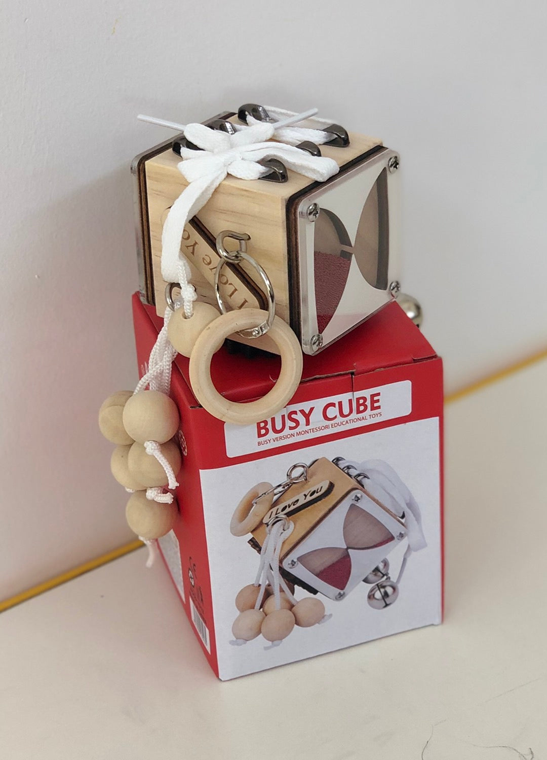 Busy Cube - Maze Block - Montessori 6 in 1 Educational Toy on the go