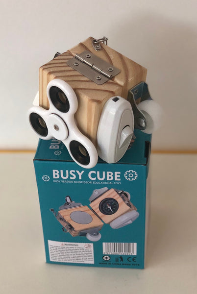 Busy Cube - Folding Block - Montessori 6 in 1 Educational Toy on the go