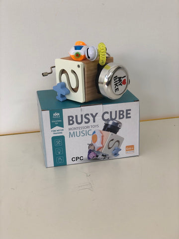 Busy Cube - Music Block - Montessori 6 in 1 Educational Toy on the go