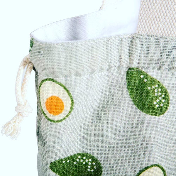 Cotton avocado lunch bag